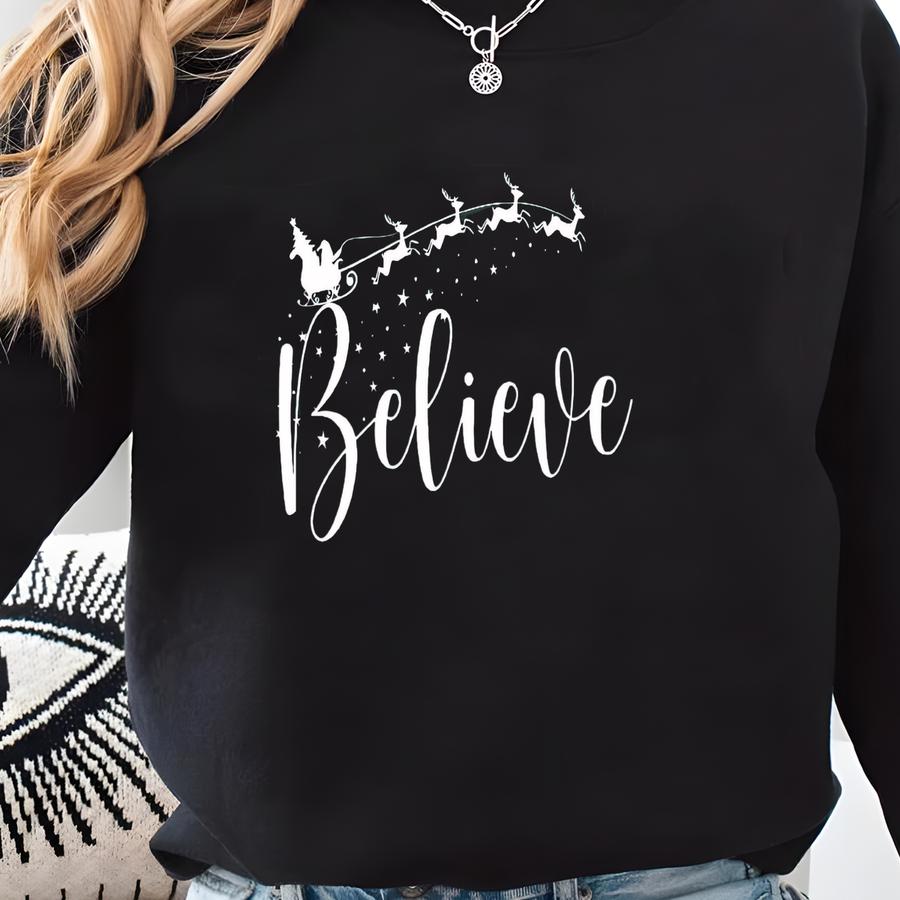 Believe Christmas Sweatshirt Christmas Believe Sweatshirt Christmas Party Sweatshirt Christmas Family Sweatshirt Christmas Sve Sweatshirt Sweatshirt