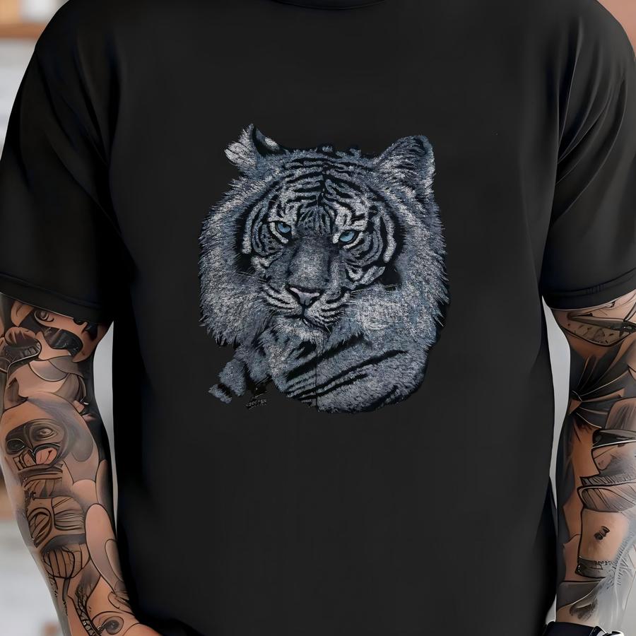 Vintage 90s Extinction Is Forever Las Vegas White Tiger Hoodie Size Xl Big Face Animal Nature Wildlife Conservation Endangered Species Zoo T-shirt