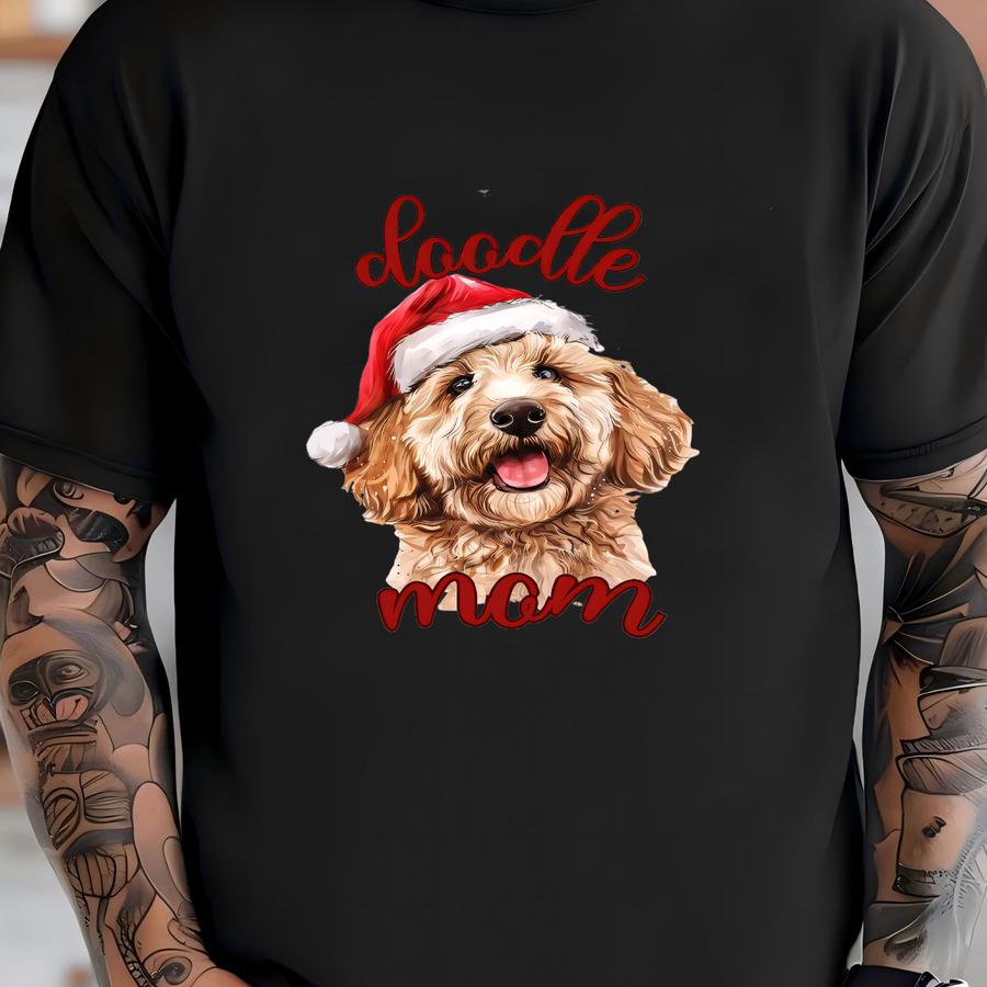 Christmas Dog Shirt, Christmas Golden Doodle Tshirt, Cute Doodle Mom Sweatshirt, Winter Golden Doodle Mom Tee, Christmas Dog Lover Gift T-shirt