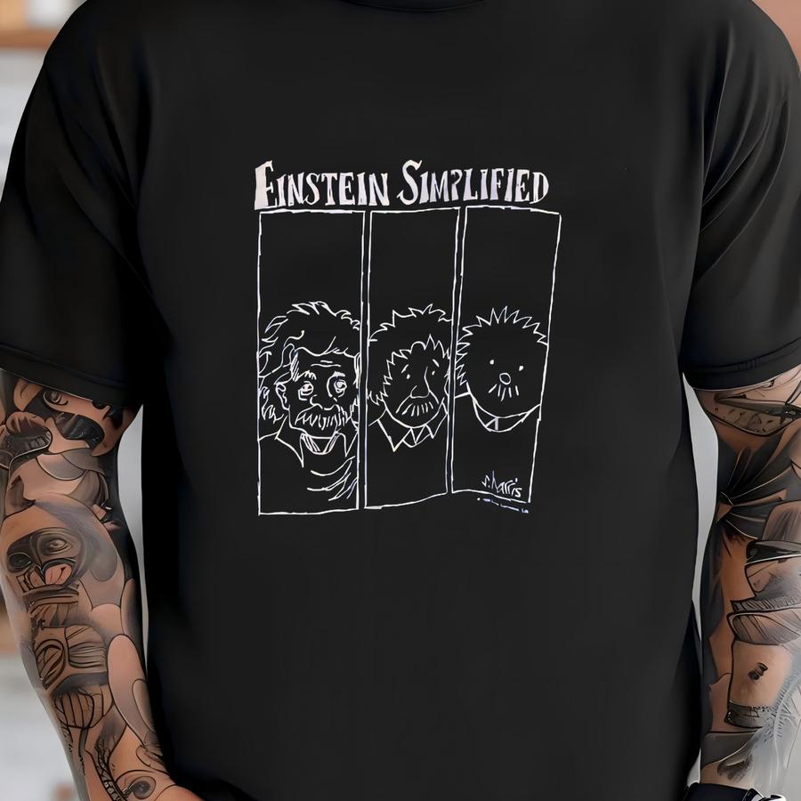 Vintage 1989 Einstein Simplified S Harris Shirt Size L Albert Einstein Cartoon Science Humor Physics Scientist Comic Strip Nerd Geek Theory T-shirt