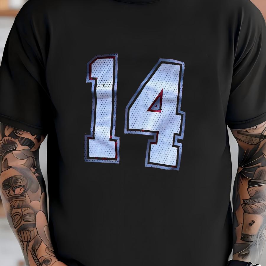 00’s Crimson Football Custom Crop Style #14 Jersey Xs/s T-shirt