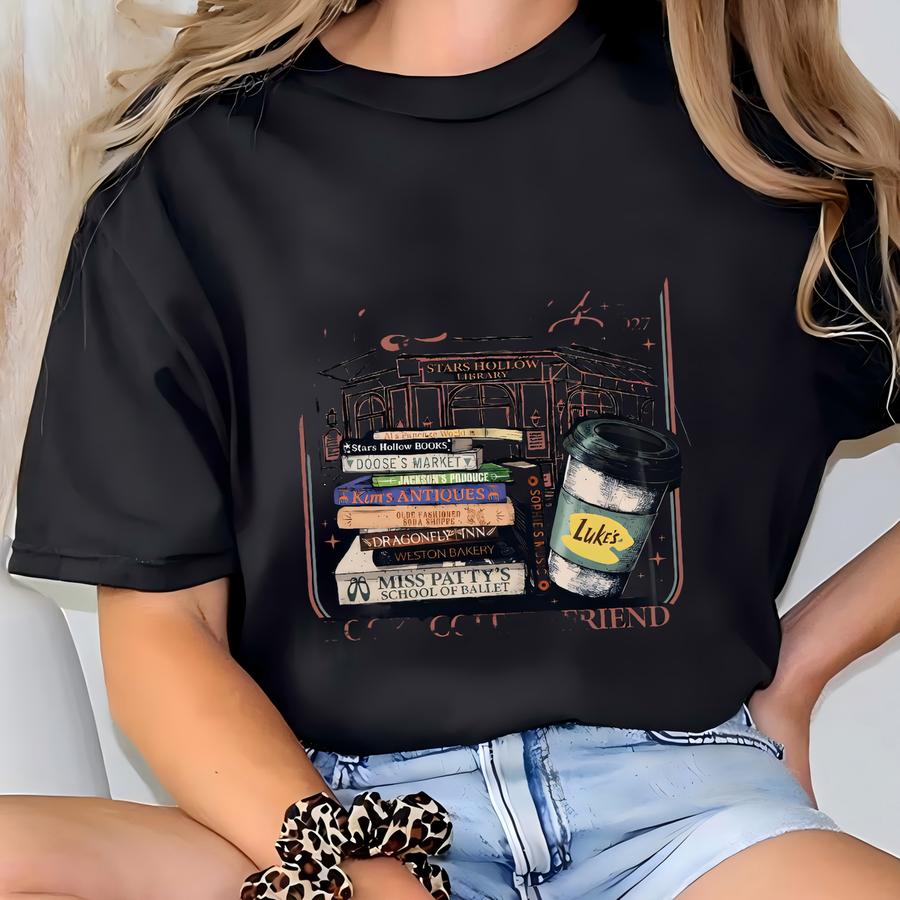 Stars Hollow Library Shirt, Stars Hollow Book Store Tshirt, Autum Gifts For Librarian Shirt, Autum Bookish Tee. T-shirt