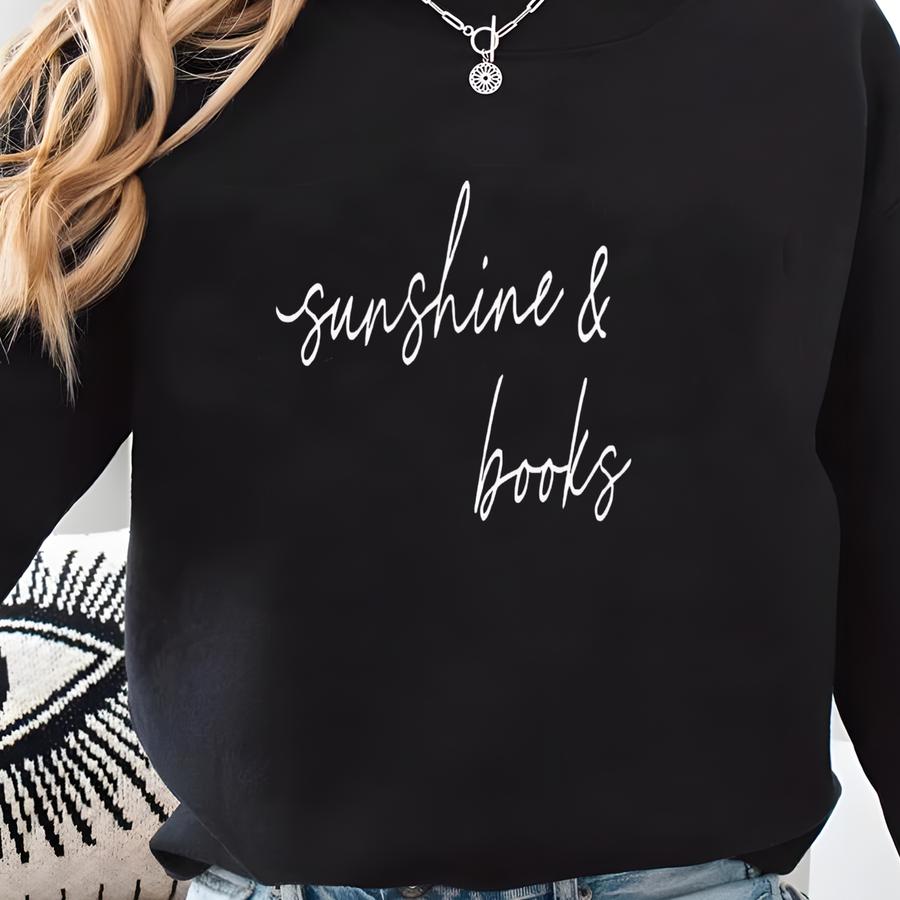 Sunshine Books Tee | Book Lover Shirt | Cozy Reading Graphic Tee | | Bookworm Gift | Summer Reader Top| Bookish Person Sweatshirt