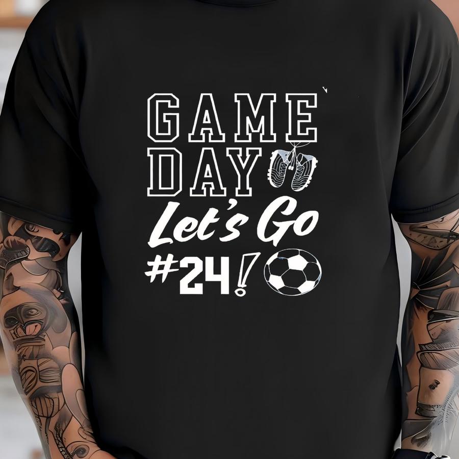 Personalized Soccer Game Day Shirt, Custom Name Number Tee, Soccer Mom Shirt, Game Day Graphic Tee, Front Back Design T-shirt