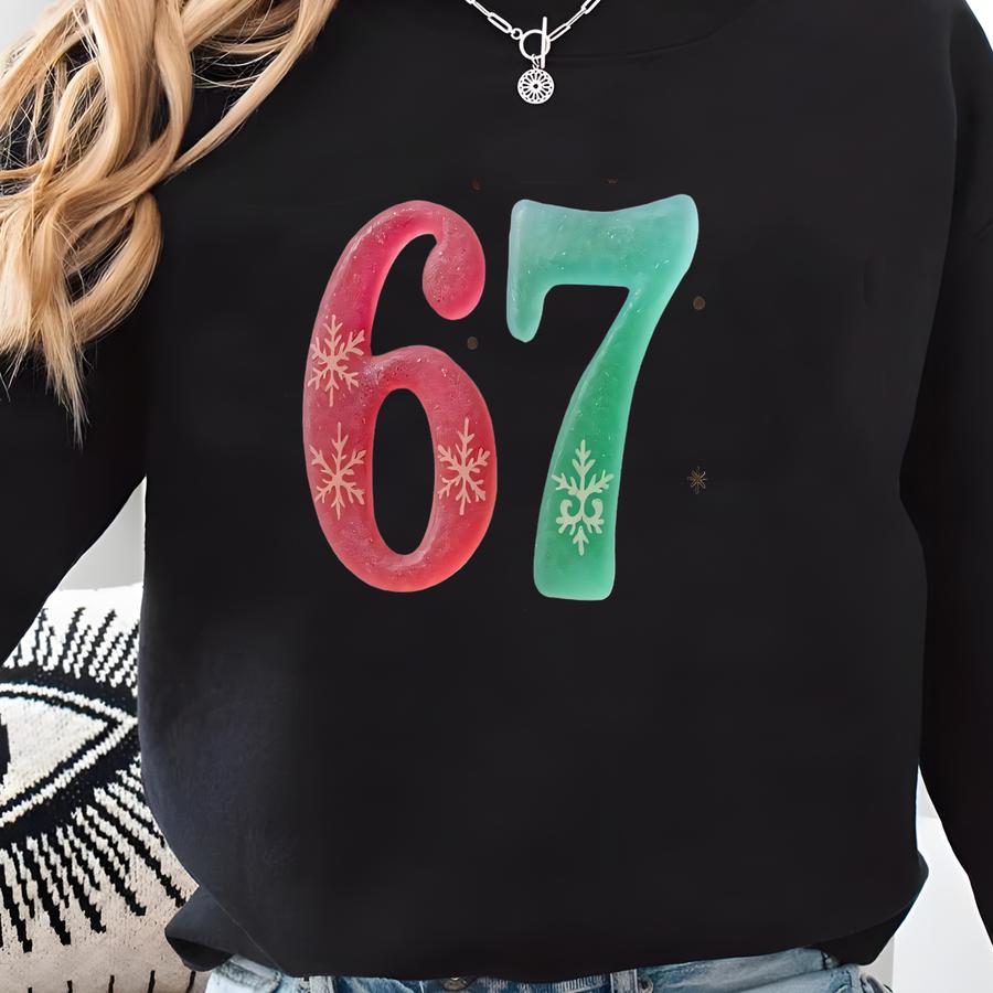 Six Seven Slang Ceramic Ornament: Funny Teen Gift Sweatshirt