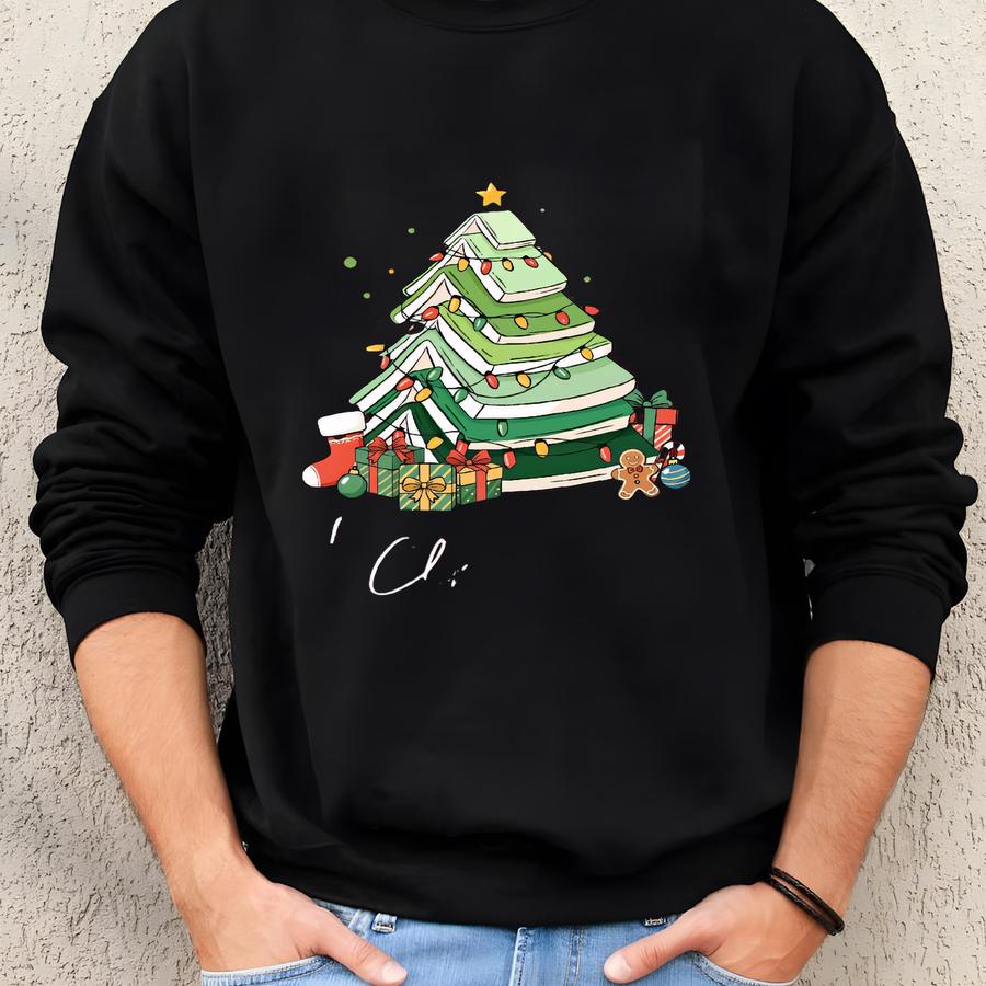 All Booked For Christmas Shirt, Bookworm Christmas Sweater, Christmas Book Tree Sweatshirt, Book Lovers Christmas Shirt, Gift For Christmas Sweatshirt