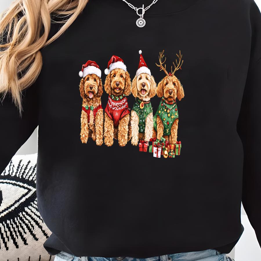 Golden Doodle Christmas Sweatshirt, Christmas Golden Doodle Mom Sweatshirt, Golden Doodle Gift, Christmas Dog Sweater, Dog Christmas Hoodie Sweatshirt