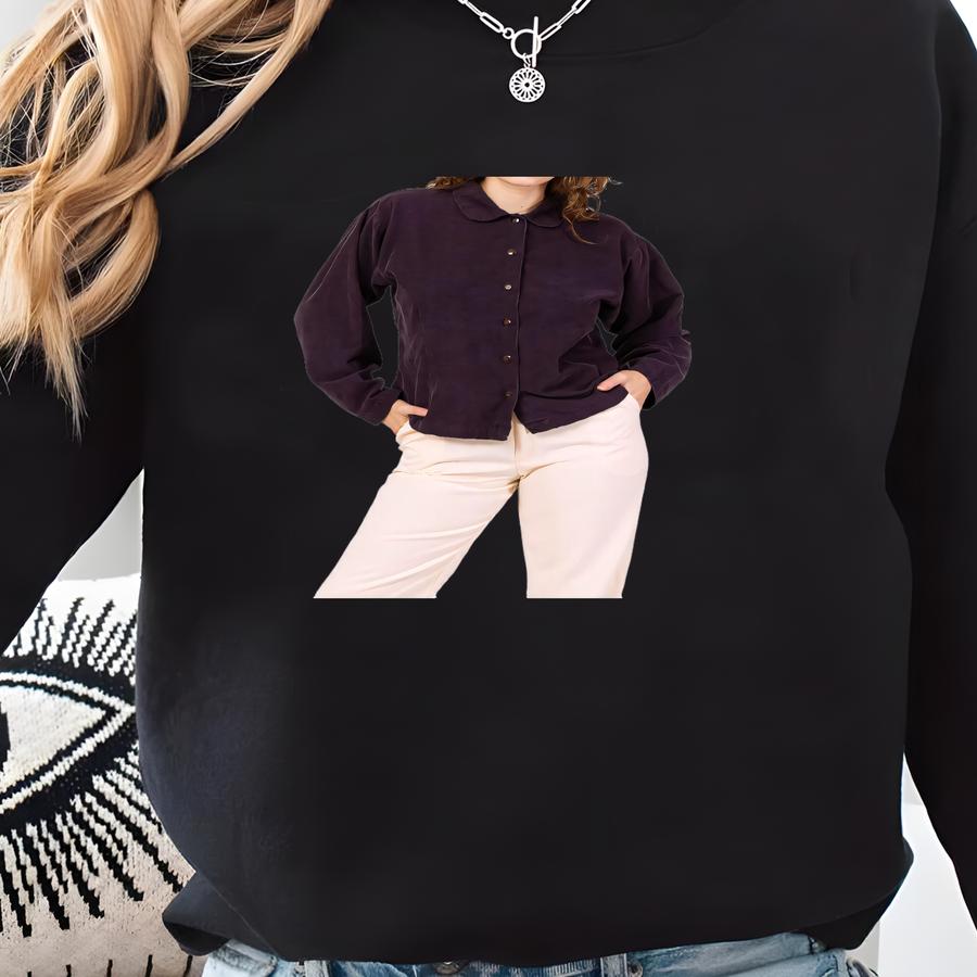 Vintage 90s Eggplant Purple Corduroy Button Up Shirt - One Size | Preppy Academia Button Up Top, Grunge Peter Pan Collar Shirt Sweatshirt