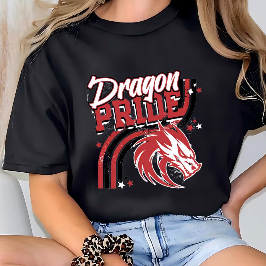 Dragons Shirt Custom School Shirt Custom Mascot Shirt Dragons Sweatshirt Dragon Pride Shirt Sports Shirt Football Shirt Teacher Shirt Hoodie T-shirt