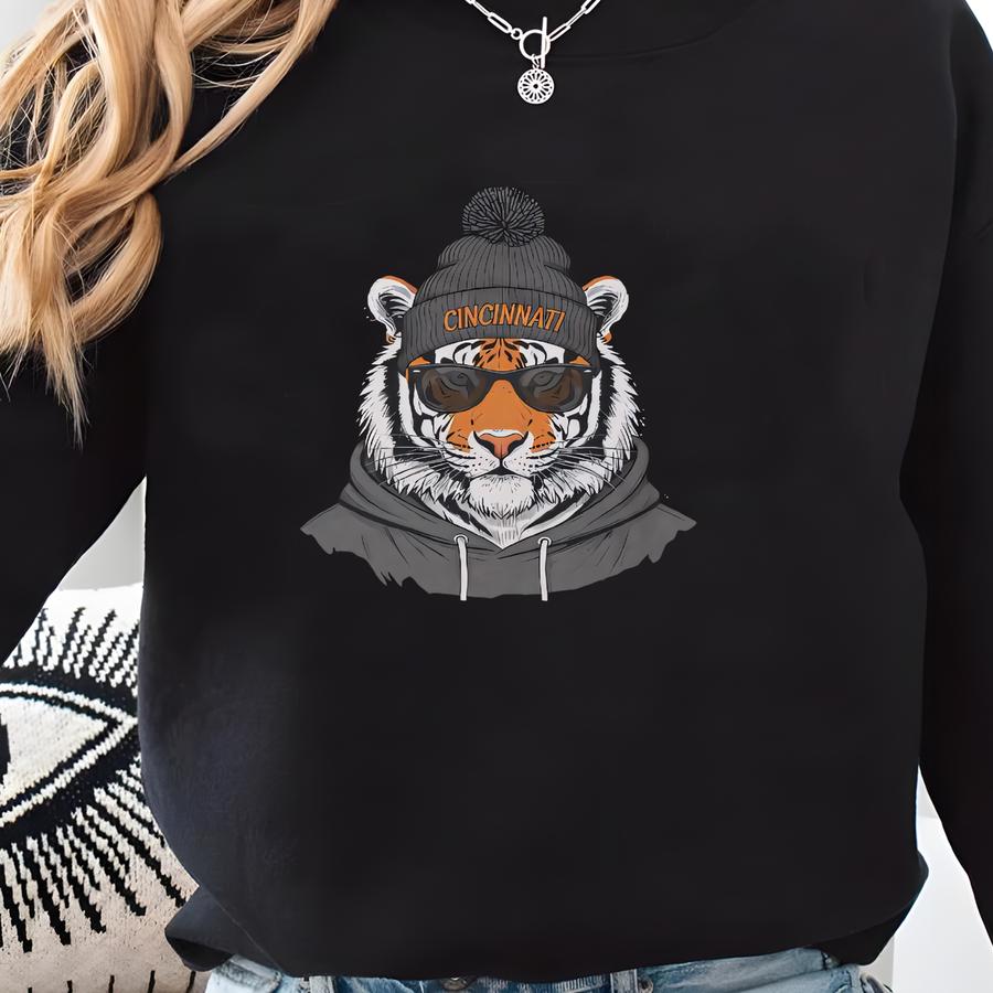 Cincinnati Mascot Supporters Theme Personalized Shirt, Funny Football Mascots Graphic Tee, Winter Style Custom Gift For Fans Unisex T-shirt Sweatshirt