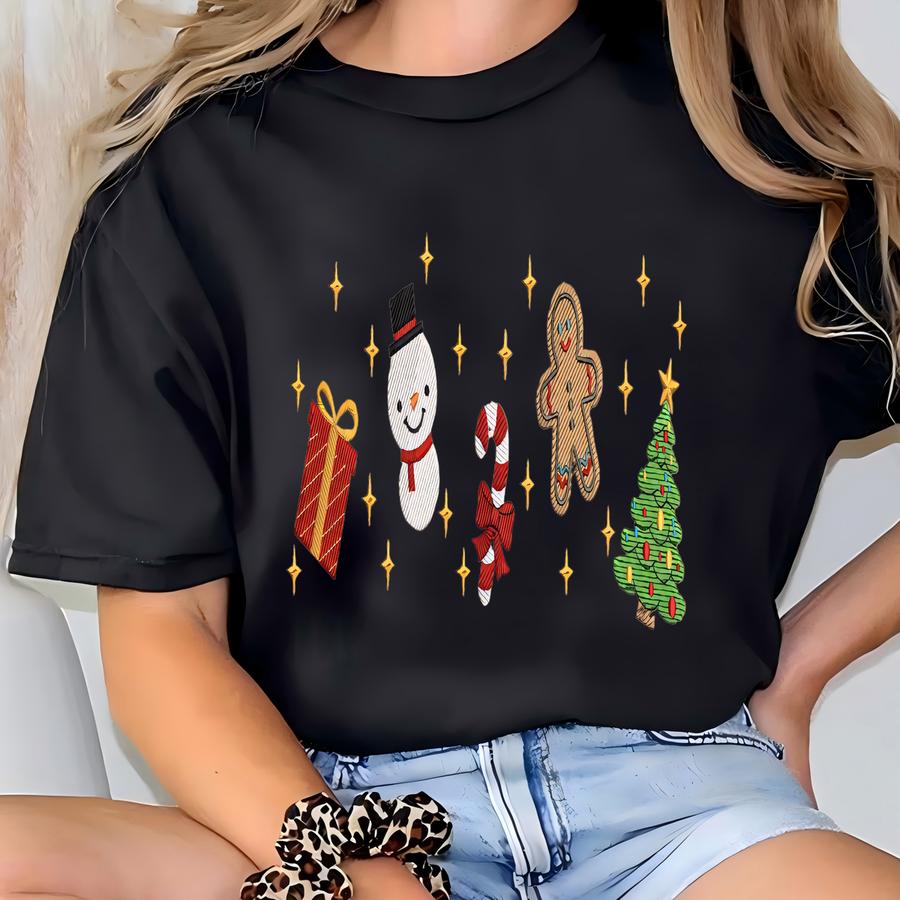 Merry Christmas Sweatshirt, Christmas Santa Sweater, Gingerbread Crewneck, Custom Xmas Gift T-shirt