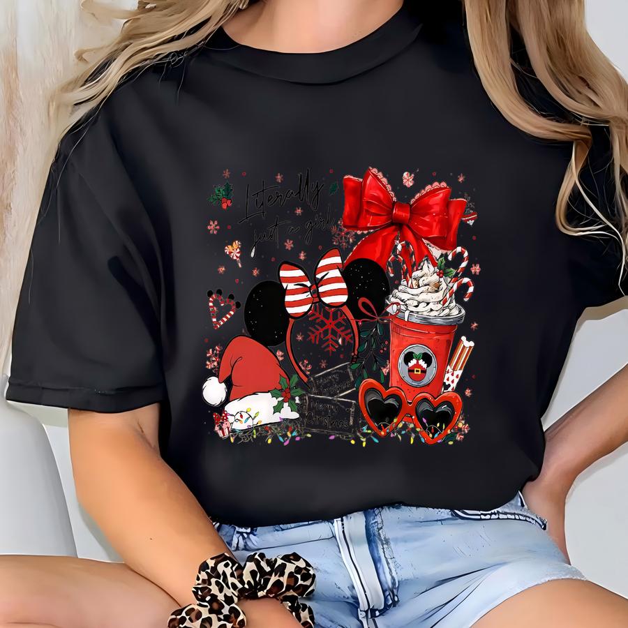 Literally Just A Girl Sweatshirt, Merry Christmas Shirt, Trip Sweater T-shirt