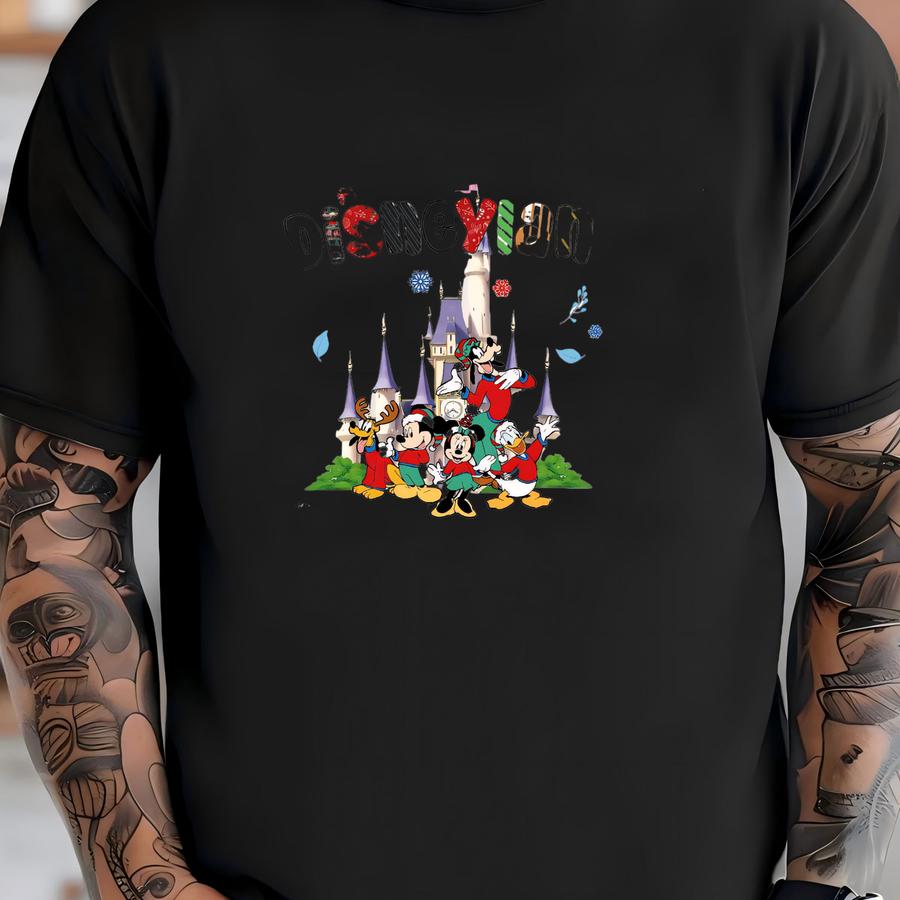 Land Christmas Sweatshirt, California Holiday Hoodie With Castle Characters T-shirt