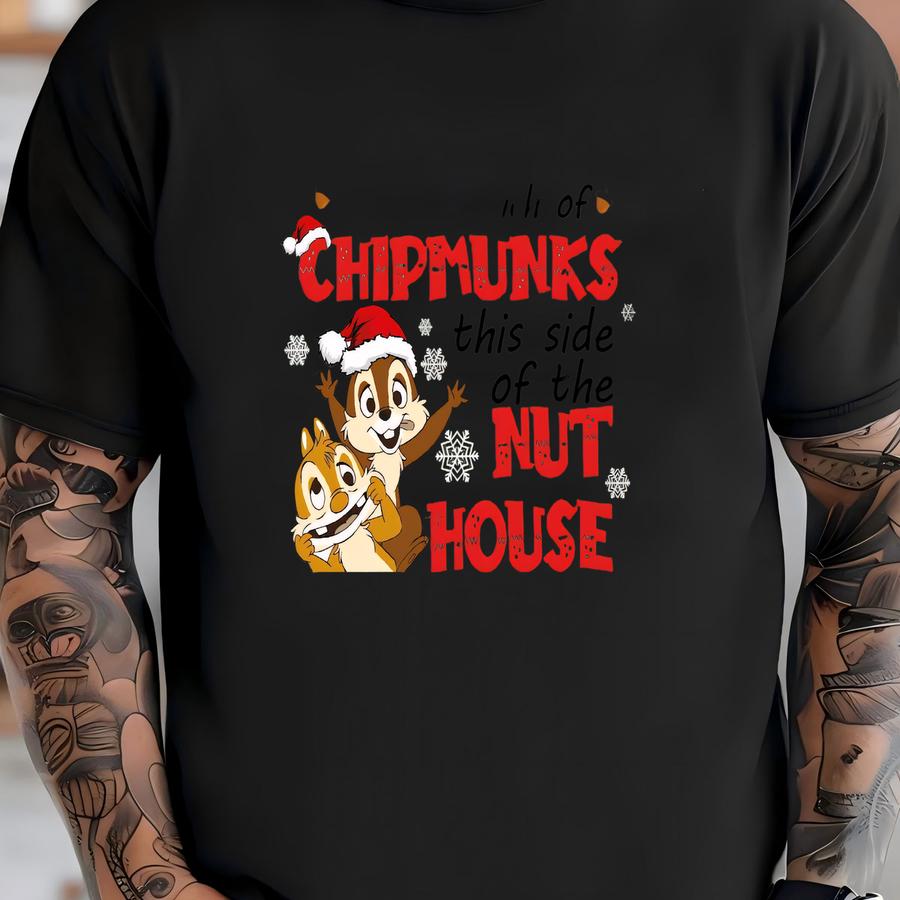 Funny Christmas Sweatshirt, Chipmunks Holiday Hoodie T-shirt