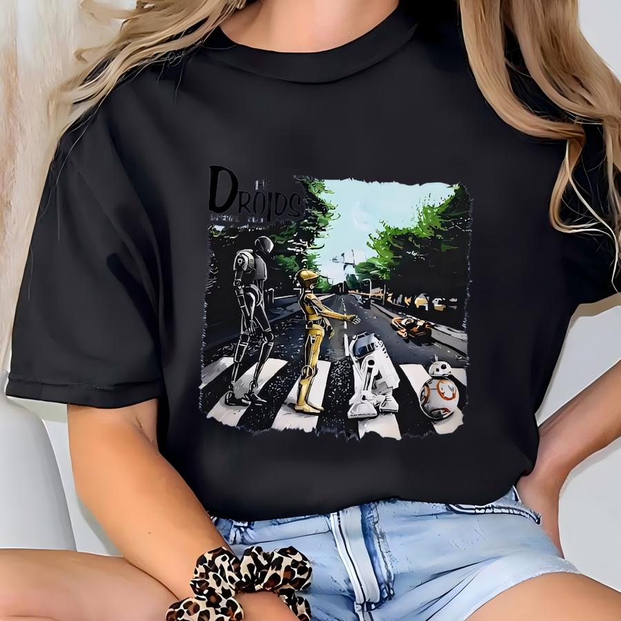 Star Wars The Droids Imperial R2-d2 C-3po Bb-8 Abbey Road Walking Shirt, , Star Wars Funny Shirt, Star Wars Family Tee, 162686 T-shirt