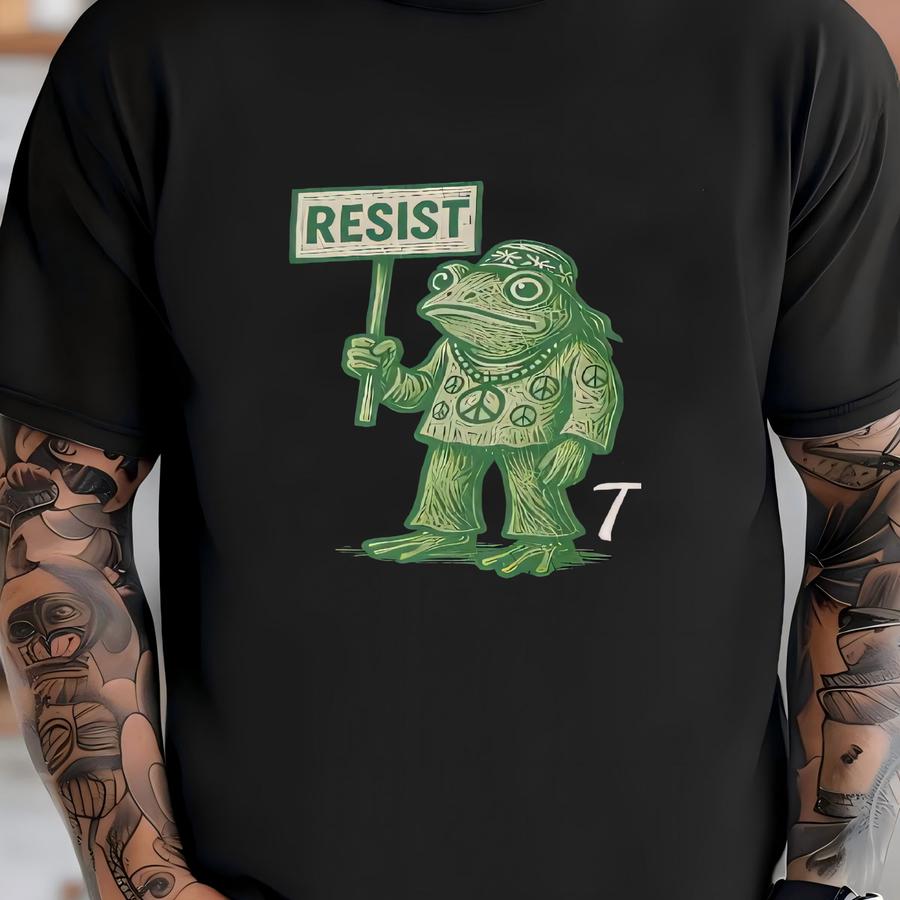 Frog Resist Hat Portland Resist Frog Dad Hat Civil Liberties Good Trouble No Kings Cap Made To Order With Love T-shirt