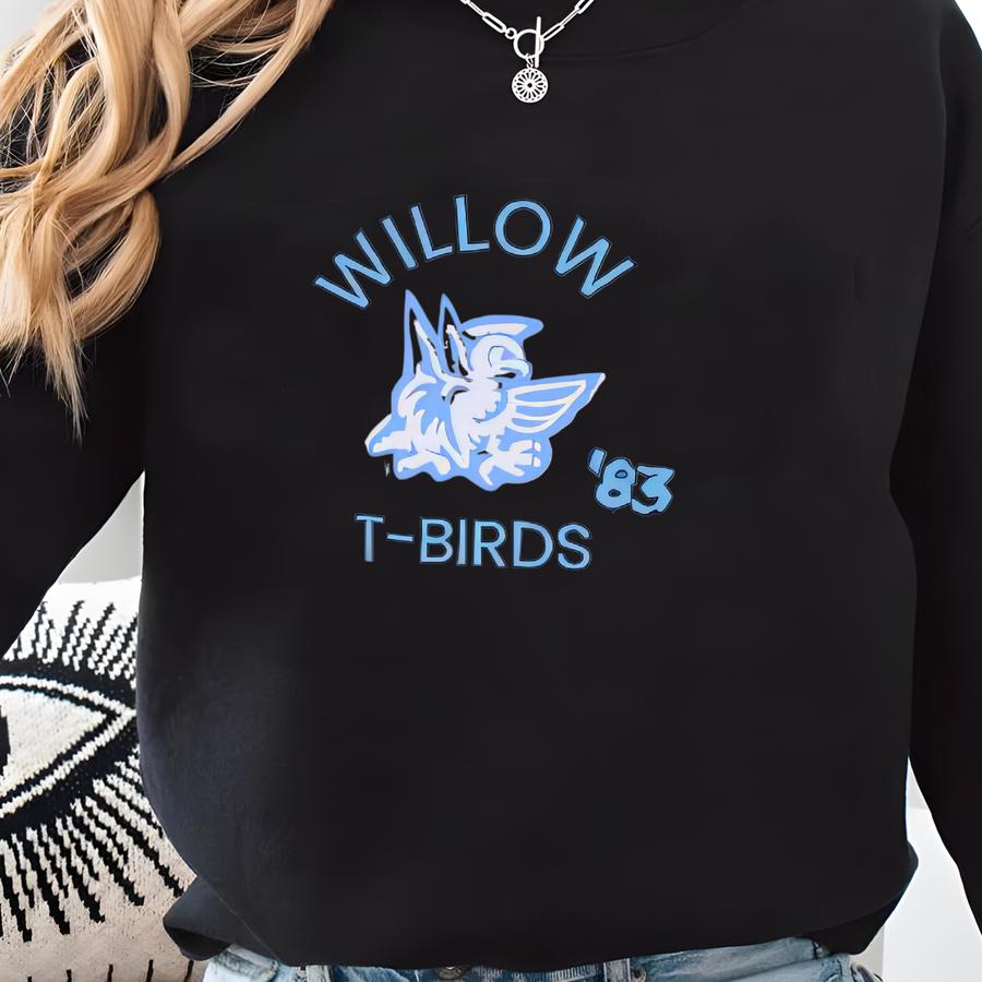 Willow T-birds T-shirt: Unisex Vintage Style Softstyle Tee Sweatshirt