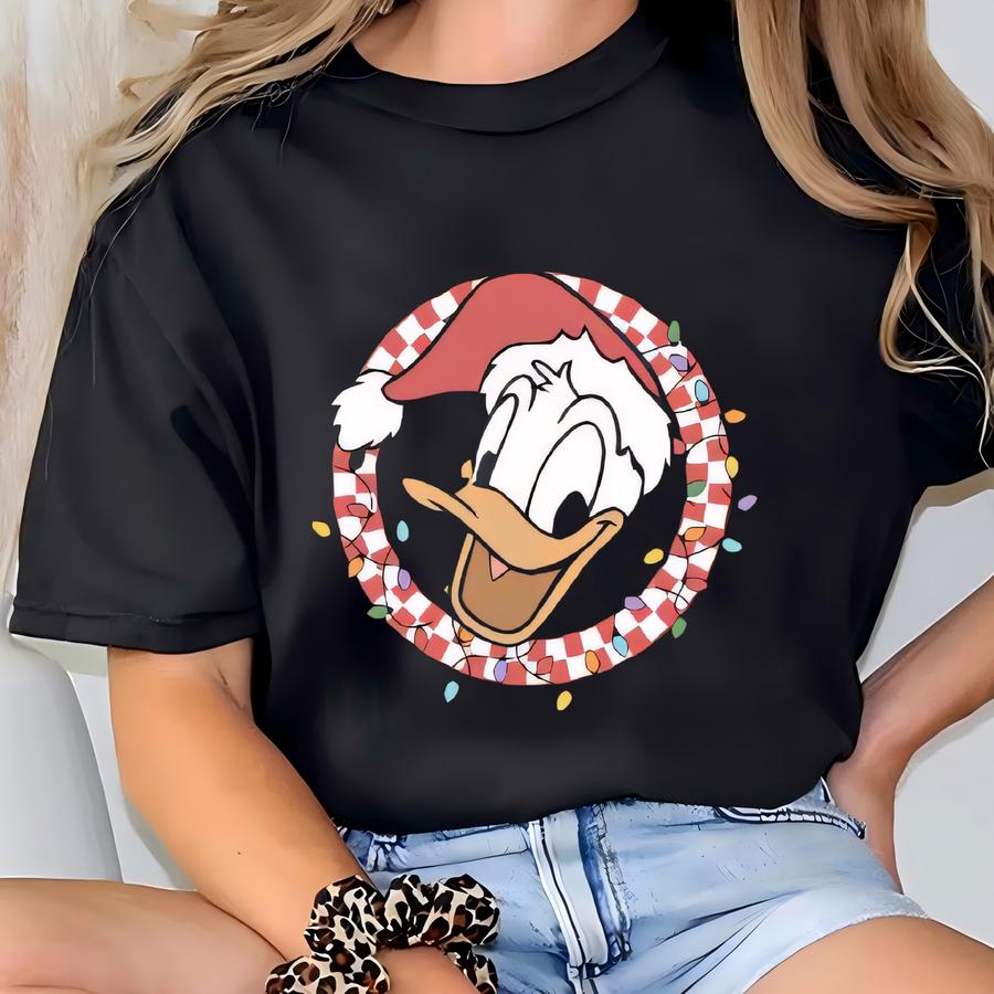 Checkered Matching Family Shirt | Lights Wreath Christmas Sweatshirt Set T-shirt