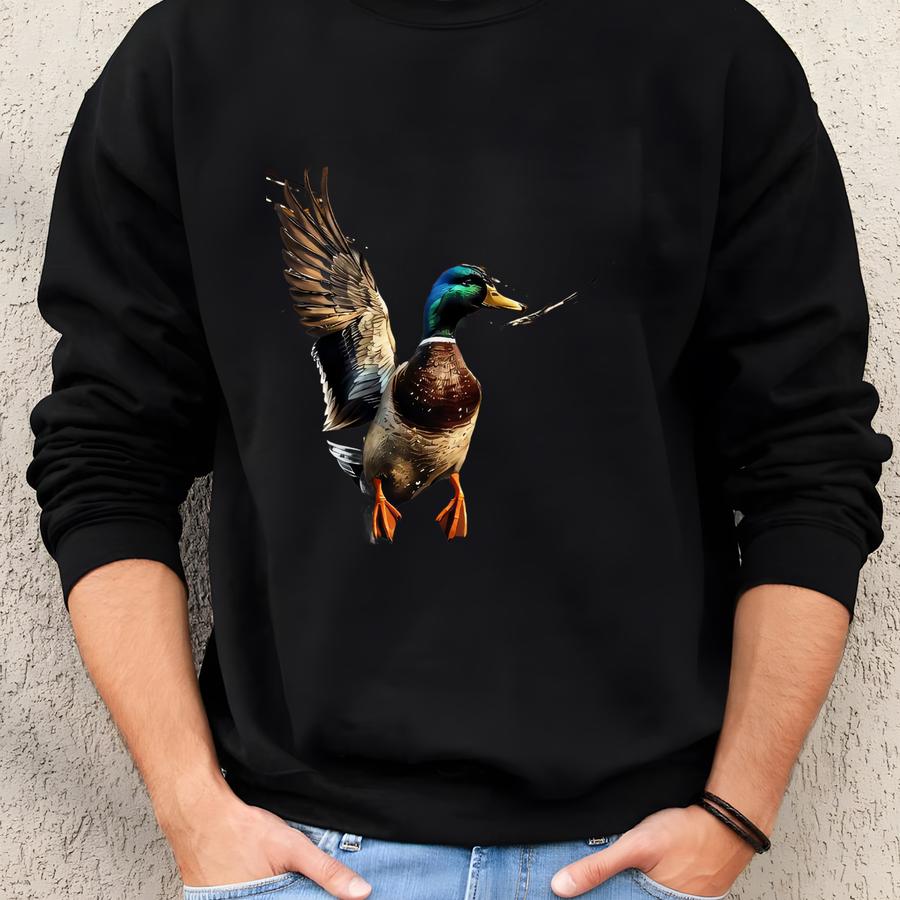 Personalized Duck Hunting Doormat, Custom Name Mallard Duck Doormat, Rustic Cabin Decor For Hunters, Housewarming Gift, Front Door Mat Sweatshirt