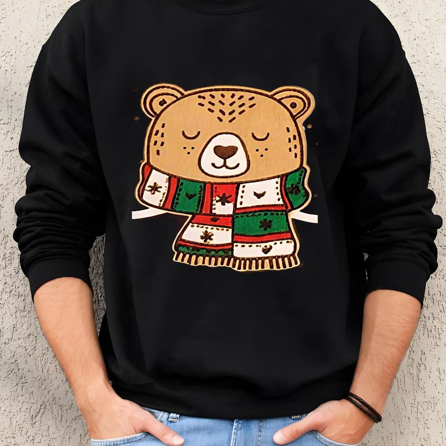 Personalized Star Christmas Ornaments, Holiday Name Tags 2-layer Wood Ornament, Santa, Bear, Horse, Gingerbread Ornaments, Holiday Gift Tags Sweatshirt