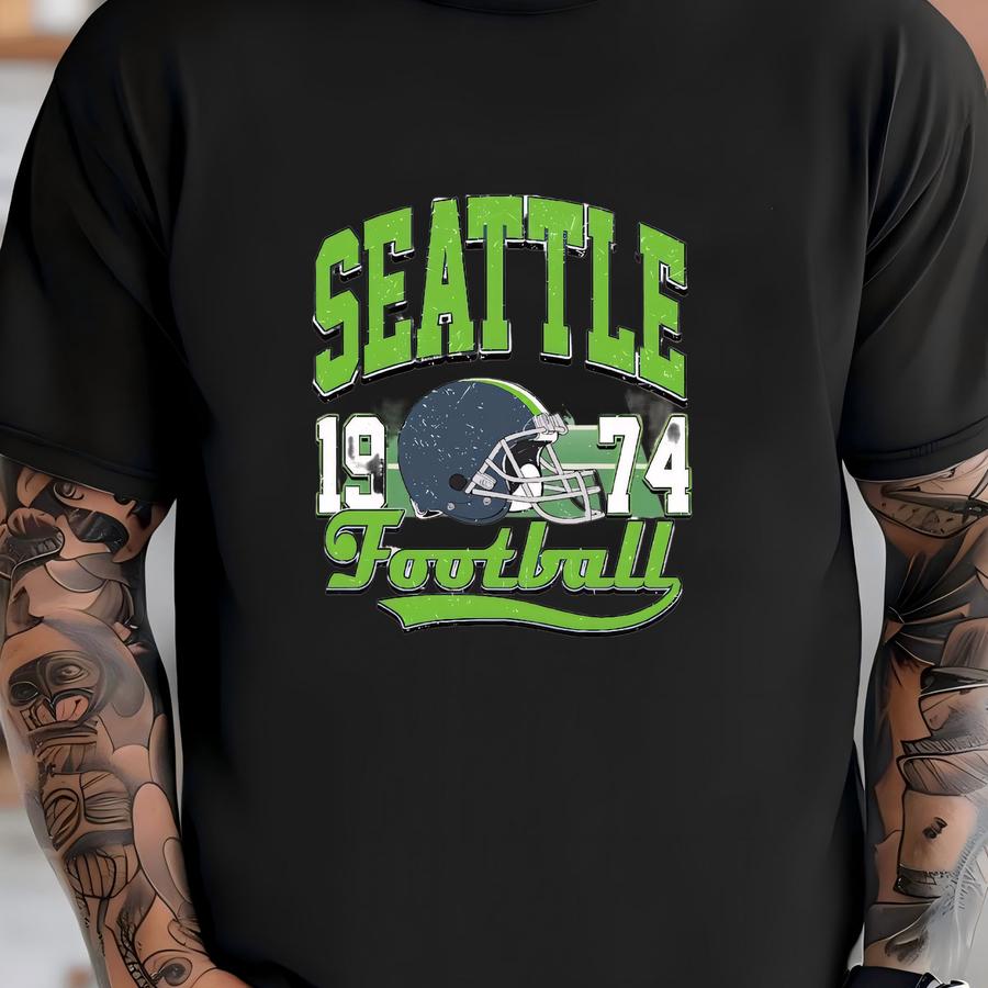 Retro Style Seattle Football Unisex Sweatshirt, Seattle Team Football Shirt, Seattle Football, Mascot Game Day Tee, Gift For Her T-shirt