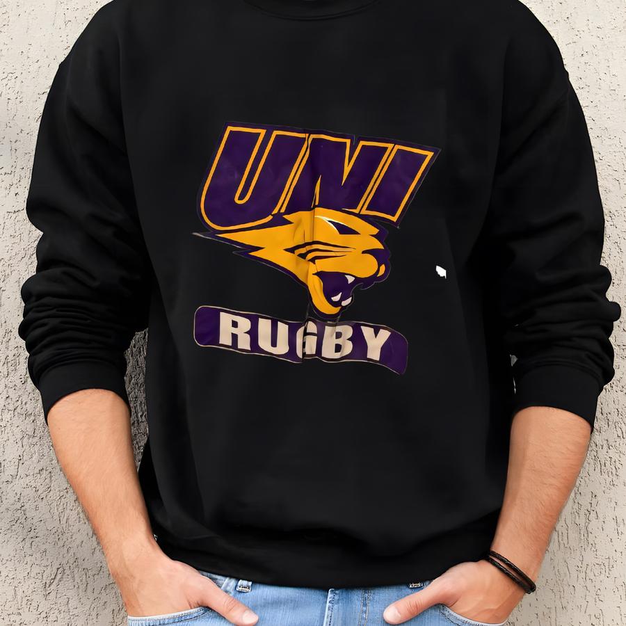 Campus One Womens Size Large Short Sve Pullover Tshirt Tee Shirt Gray Purple Uni Rugby Sweatshirt