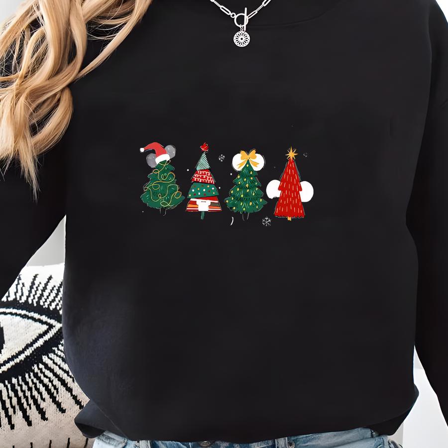 Merry Christmas T-shirt: Mouse Tree Holiday Festive Xmas Tee Shirt Sweatshirt