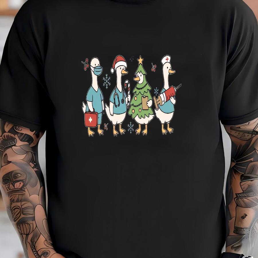 Just A Jolly Goose Hoodie, Sarcastic Christmas Shirt, Vet Shirt, Goose Shirt, Nurse Shirt, Funny Xmas Party Shirt, New Year Gift Shirt Shirt