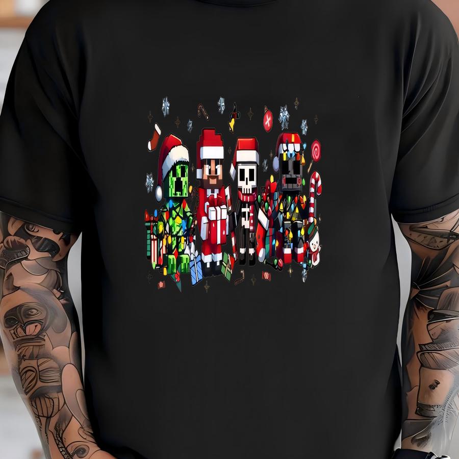 Cute Christmas Onesie, Santa Robot Shirt, Toddler Christmas Gift, Gamer Kids Shirt, Online Game Lover Shirt, Best Christmas Gift Shirt Shirt