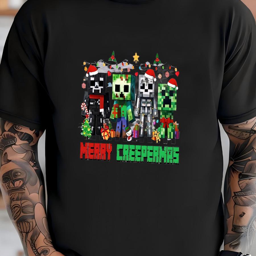 Creepy Christmas Hoodie, Kids Xmas Party Shirt, Gamer Shirt, Online Gaming Shirt, Kids Christmas Gift Shirt, Funny Robot Shirt Shirt