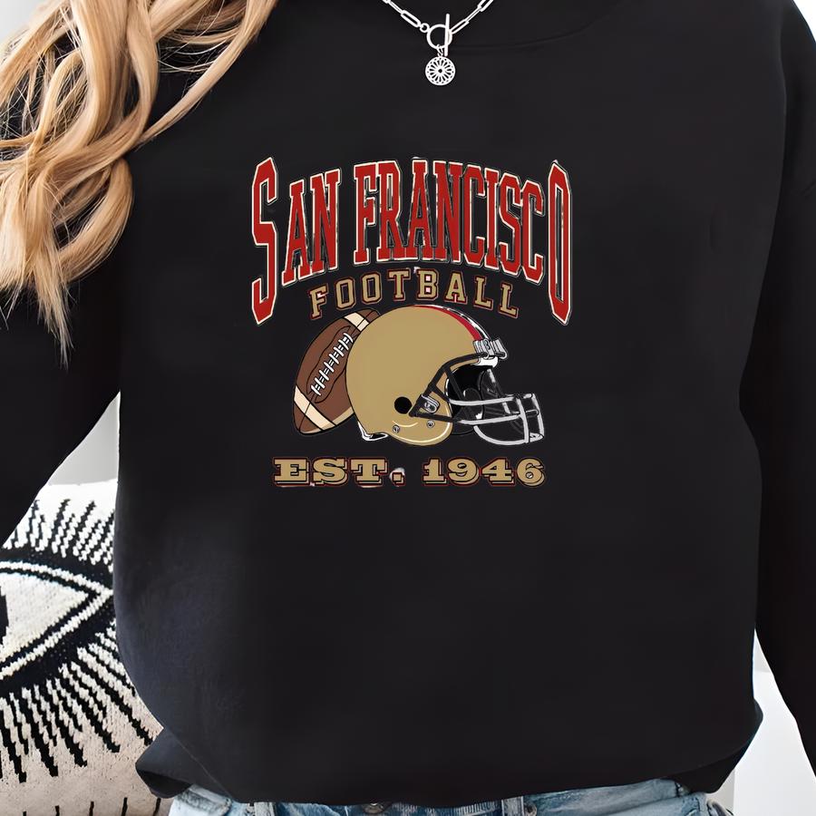 San Francisco Football Sweatshirt, Football Crewneck Sweatshirt For San Francisco Fan, Sunday Football Hoodie, San Francisco Mascot Sweater Sweatshirt