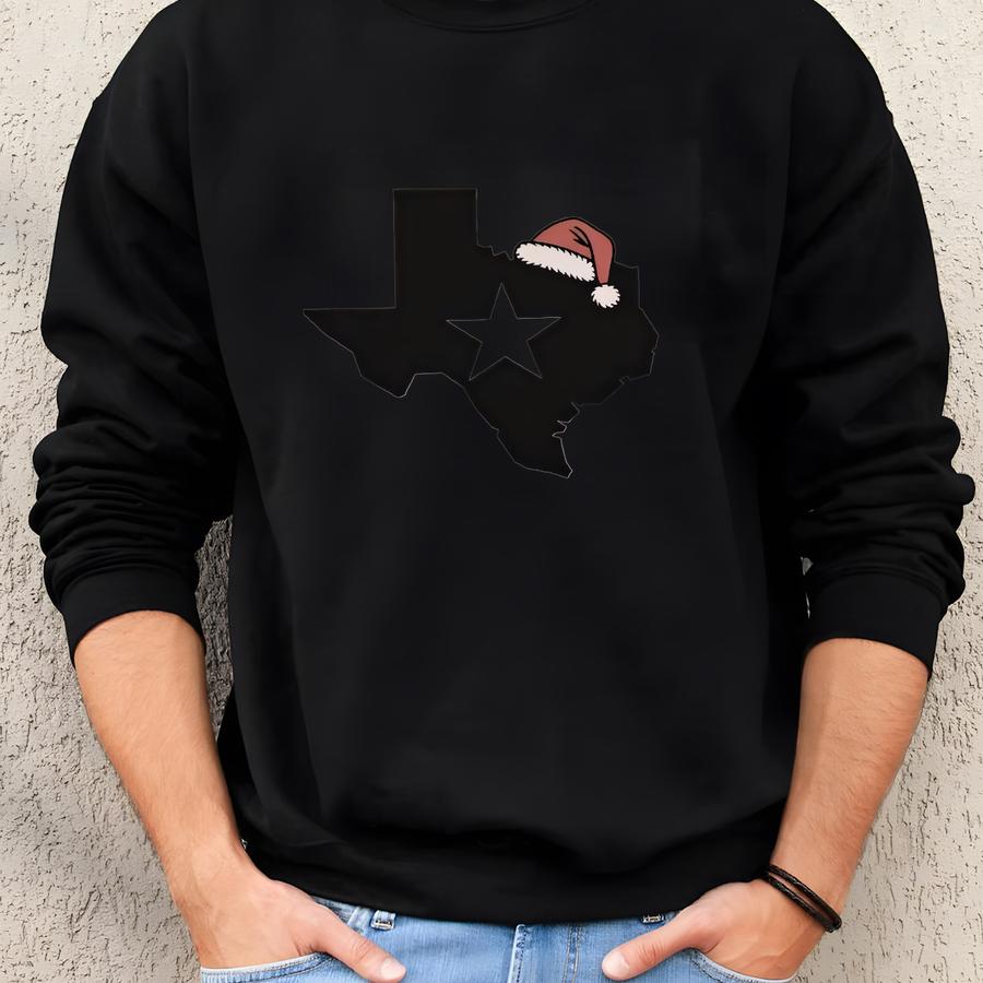 Texas Lone Star Christmas Unisex Sweatshirt: Festive Holiday Apparel Sweatshirt