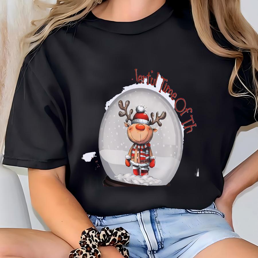 Vintage Christmas Sweatshirt: Snowman Holiday Pullover T-shirt
