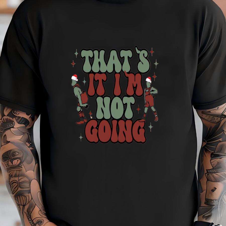 Funny Christmas Introvert Sweatshirt, Holiday Hoodie With Dancing Elf And Retro Text Print T-shirt
