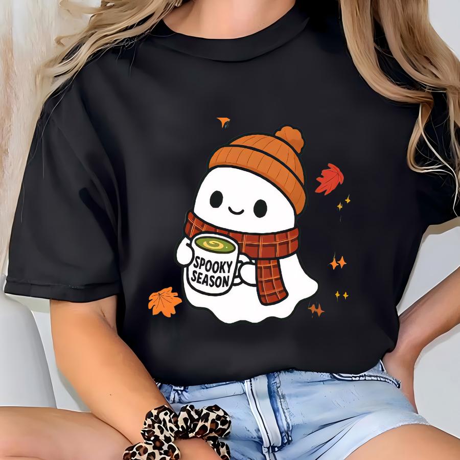 Ghost Matcha Shirt, Halloween Cute Ghost Tshirt, Spooky Season Sweatshirt, Funny Matcha Lover Gift, Spooky Fall Ghost Tee T-shirt