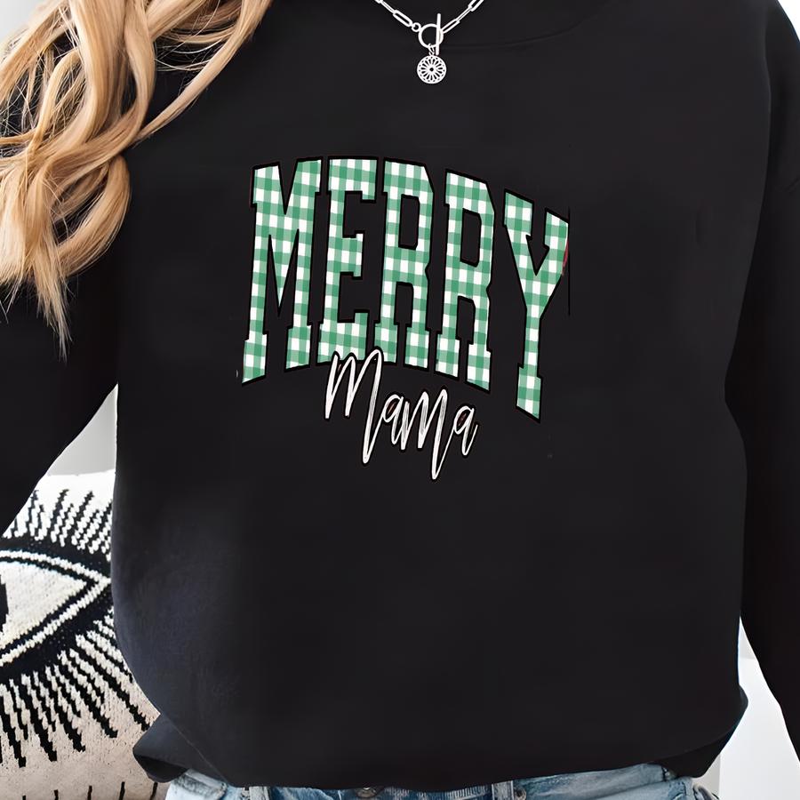 Family Matching Christmas Sweatshirts Merry Christmas Shirt Merry Mama Christmas Shirt New Dad Xmas Tee Personalized Holiday Sweatshirt