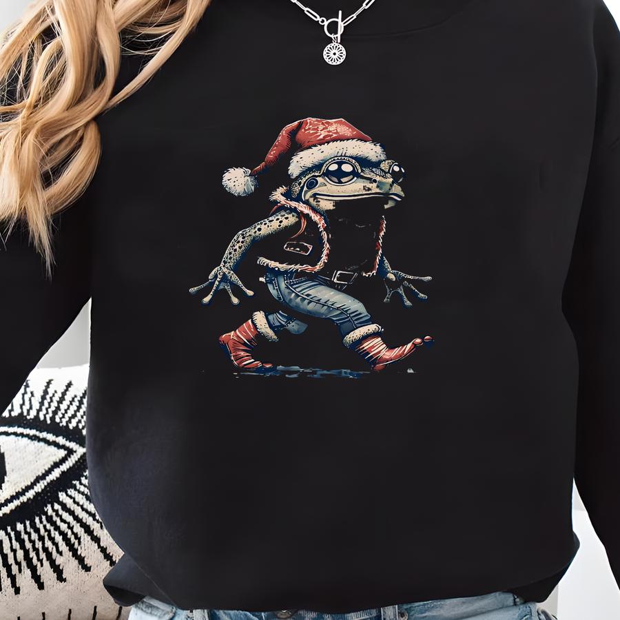 On My Way To Make The Vibe Weird, Frog Christmas Sweatshirt, Funny Frog Lovers Meme Gift, Frog Tee, Funny Weirdcore Shirt, Meme Sarcastic T Sweatshirt