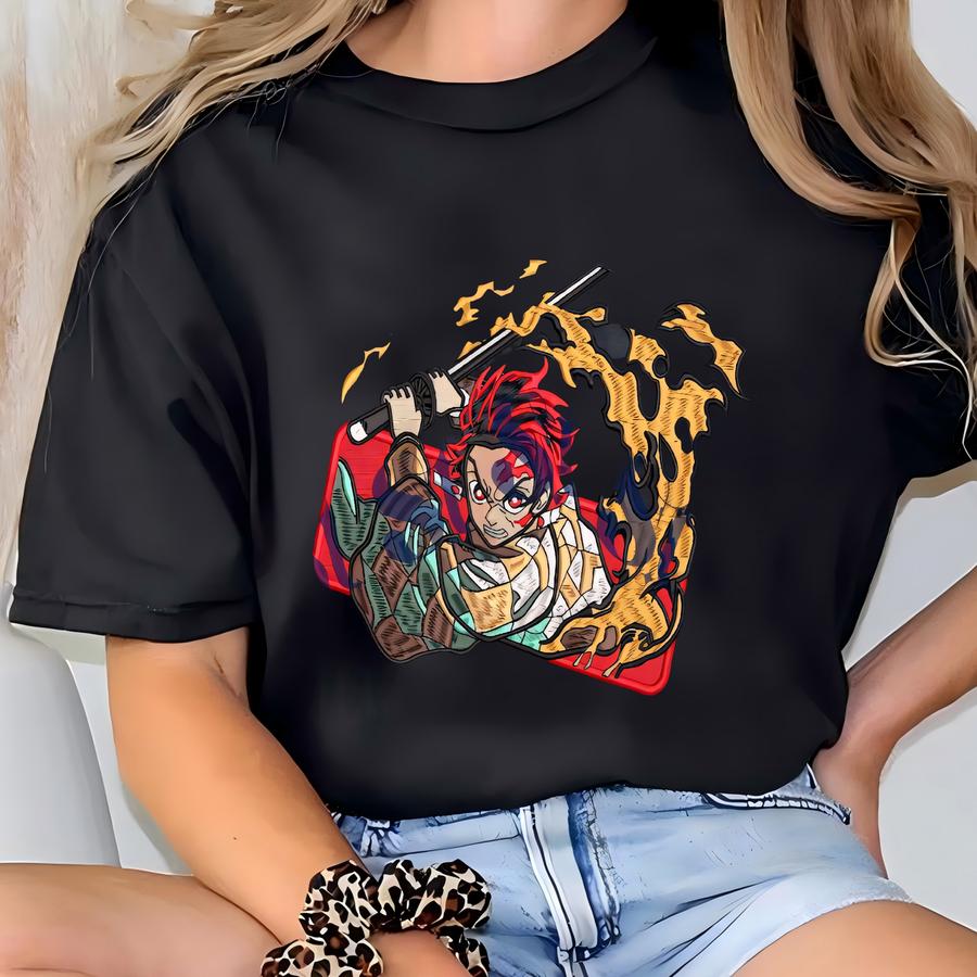 Anime Sweatshirt: Sun Breathing - Dragon Sun Halo Head Design T-shirt