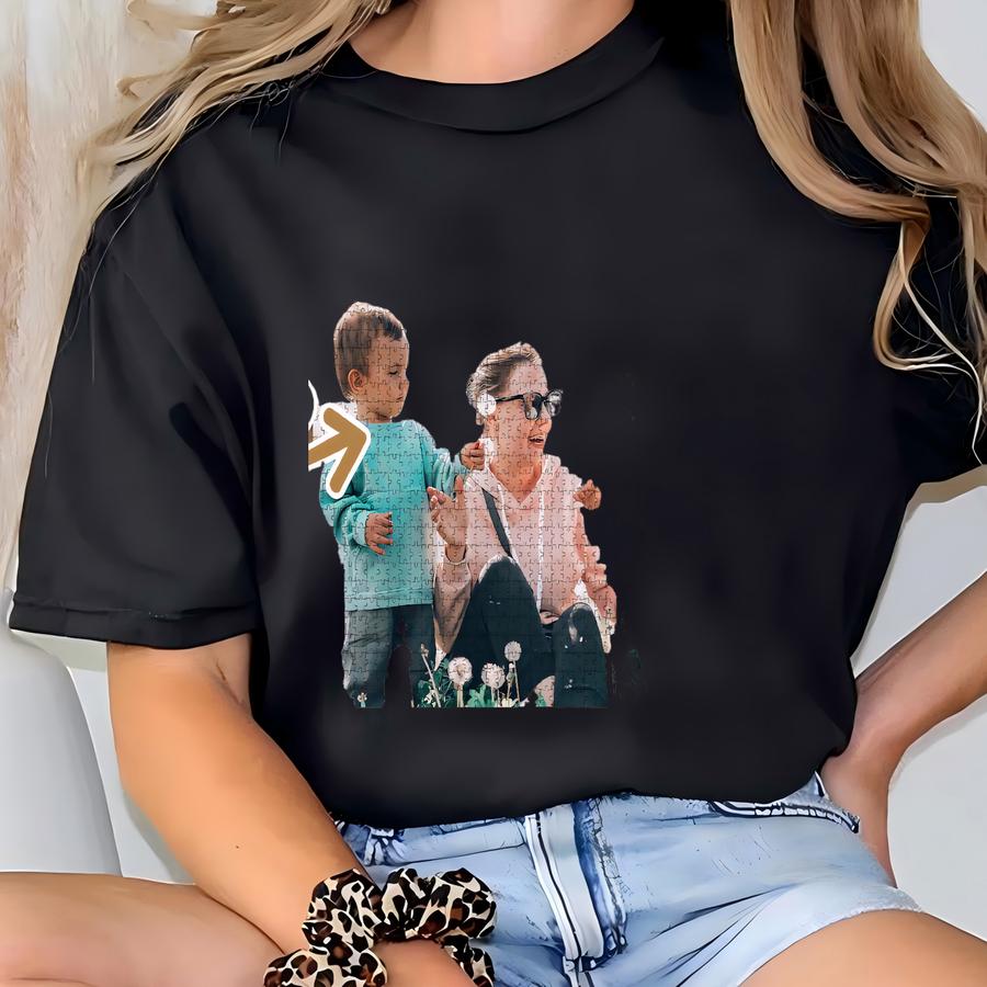 Custom Photo Wood Puzzle, Customized Jigsaw Puzzle, Personalized Family Puzzle, Gift For Mom From Kids, New Mom Gifts, Mama Birthday Gift T-shirt