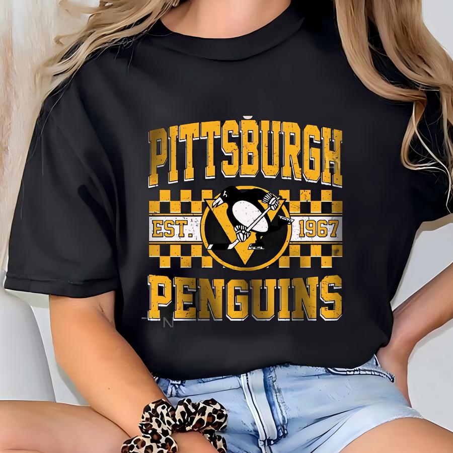 Pittsburgh Hockey Sweatshirt | Pittsburgh Penguins Crewneck | Pittsburgh Hockey Youth Toddler Baby Tee |pittsburgh Penguins Hoodie Sweater T-shirt