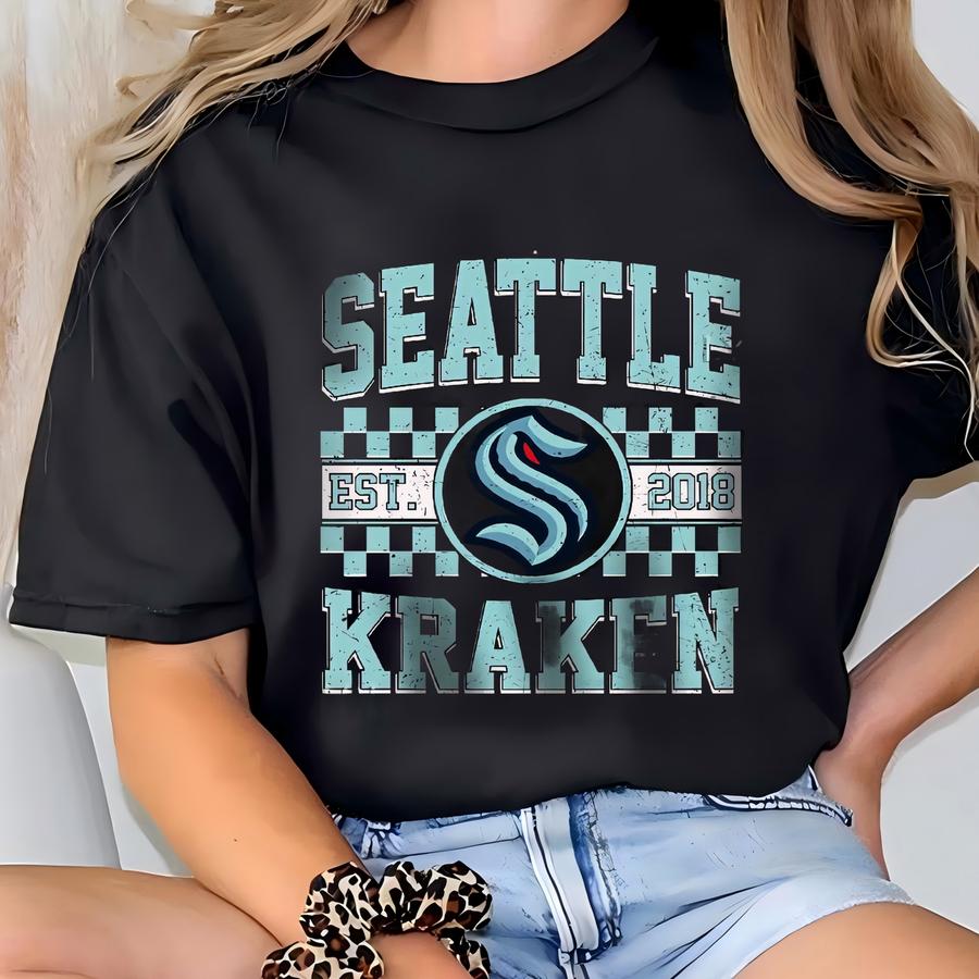 Seattle Hockey Sweatshirt | Seattle Kraken Crewneck | Seattle Hockey Youth Toddler Baby Tee |seattle Kraken Hoodie Sweater T-shirt