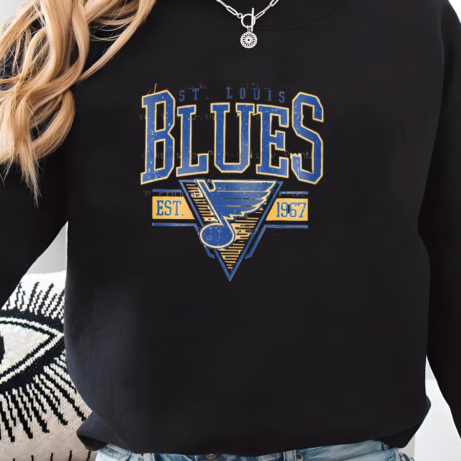 Blues Hockey Sweatshirt | St. Louis Blues Crewneck | St. Louis Hockey Youth Toddler Baby Shirt |st. Louis Blues Hoodie Sweatshirt