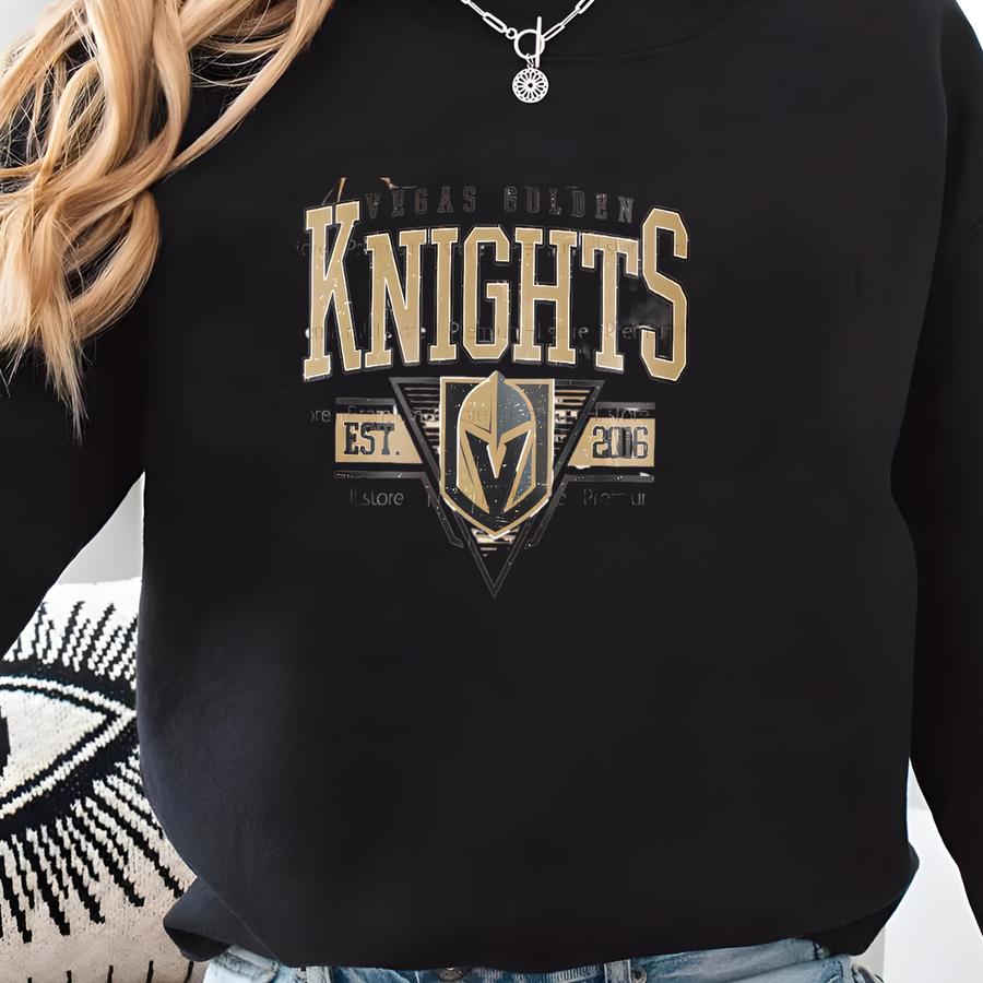 Golden Knights Hockey Sweatshirt | Vegas Golden Knights Crewneck | Vegas Hockey Youth Toddler Baby Shirt |vegas Golden Knights Hoodie Sweatshirt
