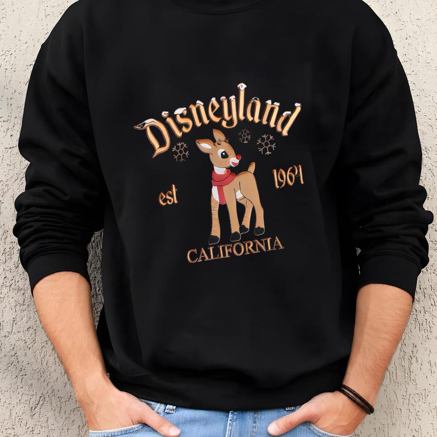 Red Nose Reindeer Sweatshirt, Christmas Crewneck, Christmas Tv Movie, Christmas Characters, Cartoon Shirt Sweatshirt