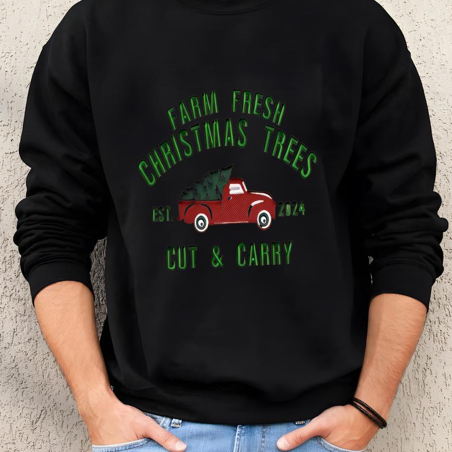 Christmas Sweatshirt, Christmas Tree Farm Shirt, Christmas Tree Delivery Sweater, Christmas Gift Sweatshirt