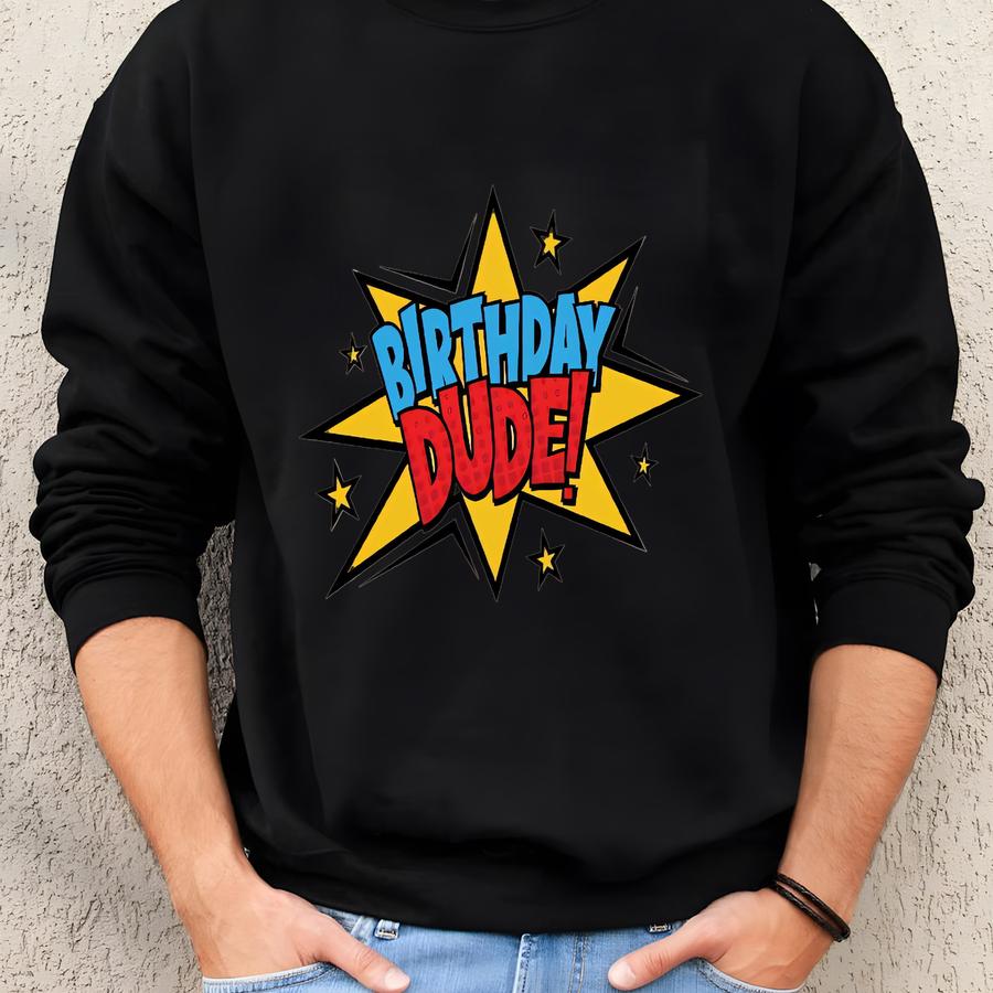 Superhero Birthday Shirt | Pop Art Comic Style Toddler Birthday Tee | Personalized Boy 2nd Birthday Shirt Sweatshirt