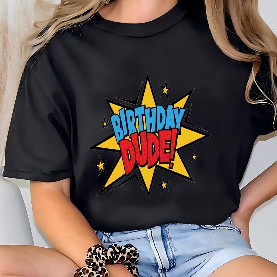 Superhero Birthday Shirt | Pop Art Comic Style Toddler Birthday Tee | Personalized Boy 2nd Birthday Shirt T-shirt