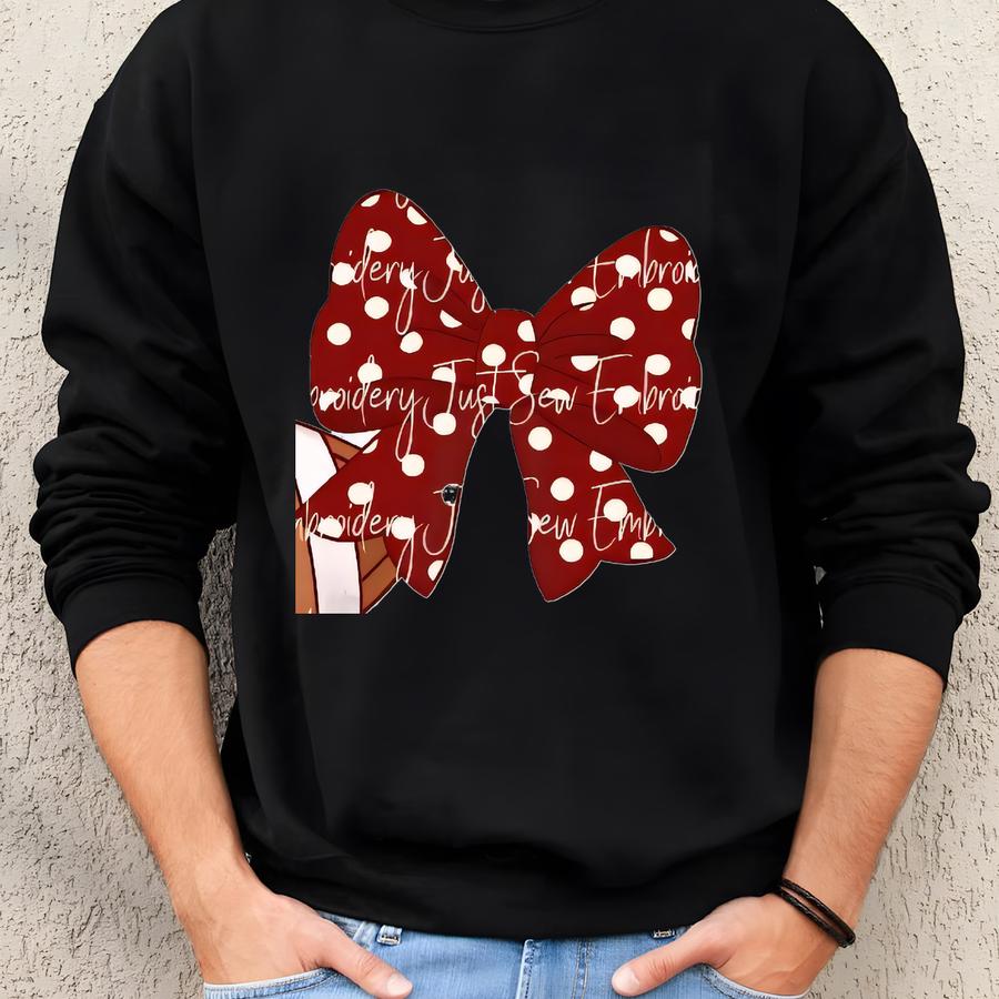 A Football Helmet, Football, And Bow Print Png Hand Drawn Digital File Sweatshirt