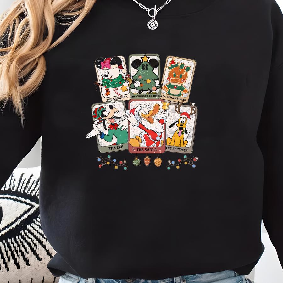 Retro Santa And Friends Shirt, 's Very Merry Christmas Party 2025 Shirt, Land Vacation Family Matching Trip Shirt Sweatshirt