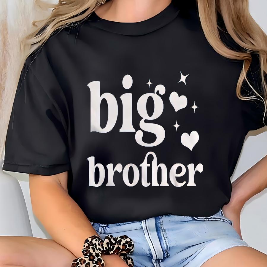 Big Brother Shirt: Sibling Announcement Gift, Unisex Cotton Tee T-shirt